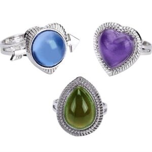 3 Pieces Mood Ring Changes Colors When Emotion Feeling Changes, Adults